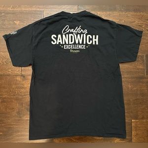 Women’s Panera Bread Hand-Crafted Sandwiches Employee Black T-Shirt- Size Large